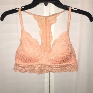pink lace bralette
